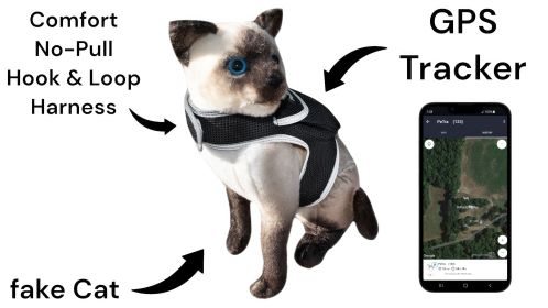 Mini GPS GSM Tracking Dog Collar Device Rechargeable Wireless Security Size:XL