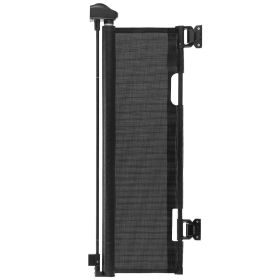 Retractable Baby Gate, Extends to 56.3 inch Wide, 31.3 inch Tall, with Security Lock, Easy to Use, Walk Through Without Tripping (Width: 55 inch, Height: 33 inch)